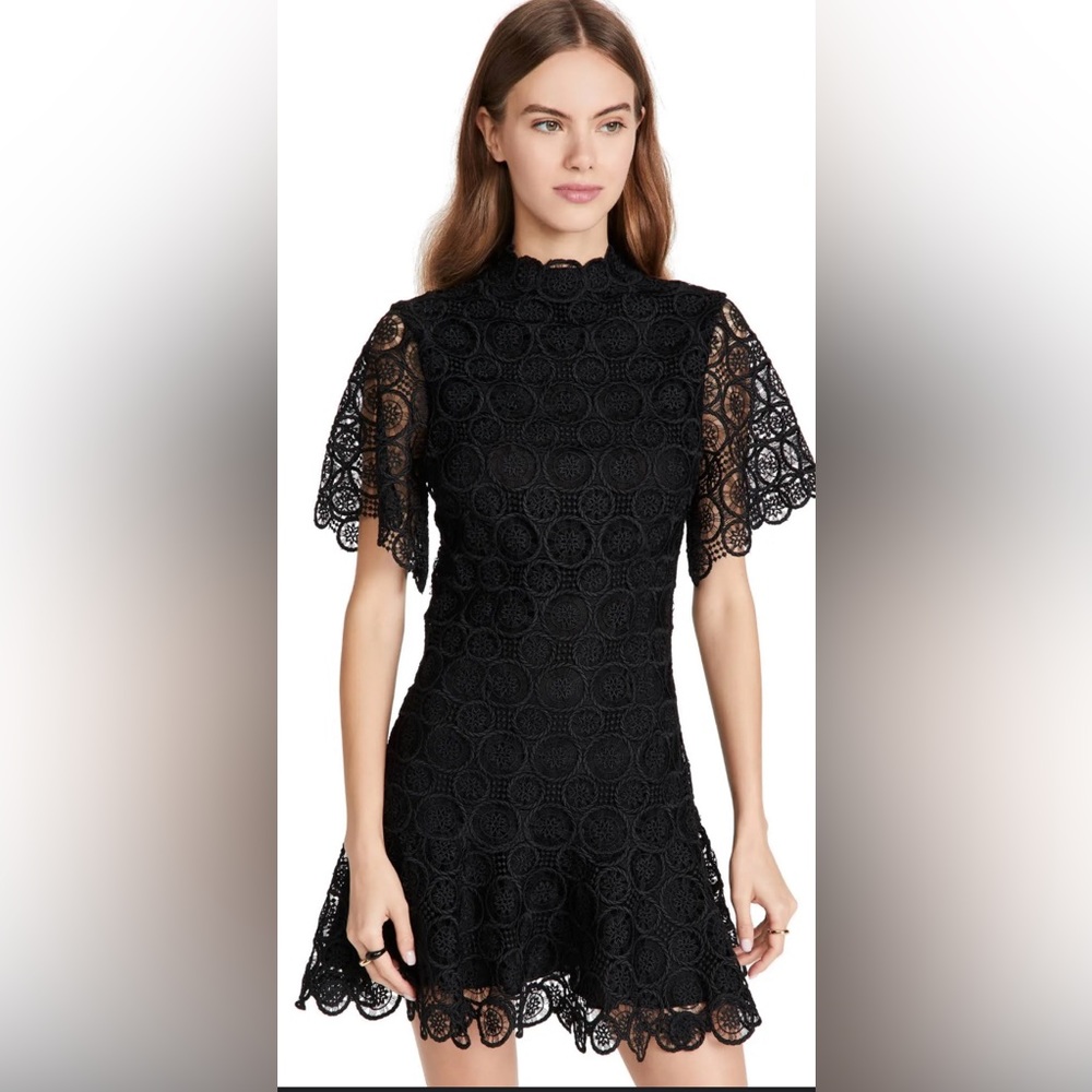NWT jonathan simkhai sabrina open back dress in black -size 6